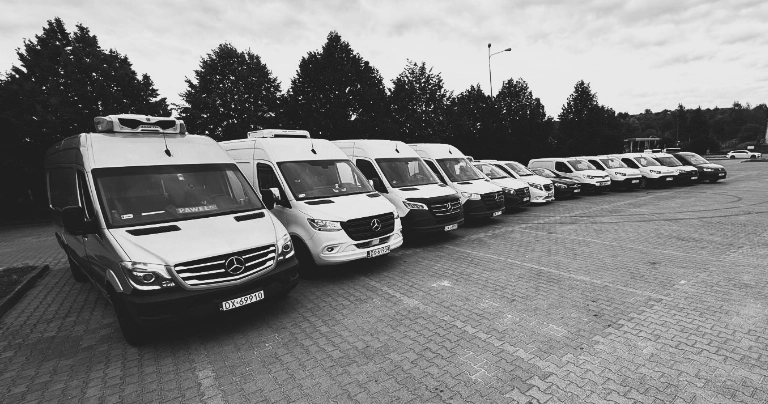 samochody dostawcze&nbsp;obok siebie